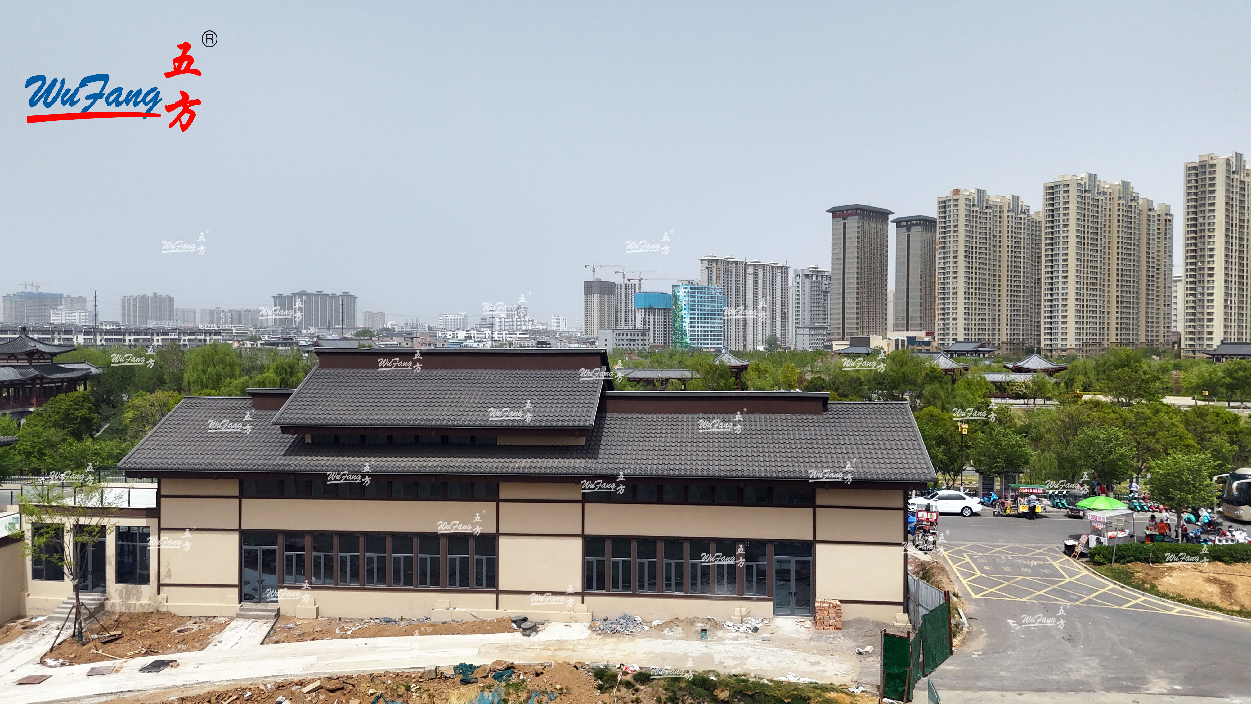 洛陽大運河博物館彩石金屬瓦的應用